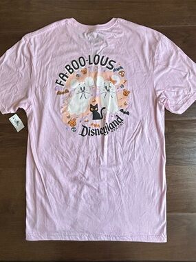Disneyland Mickey & Minnie Ghosts Pink Halloween T- Shirt Small NWT